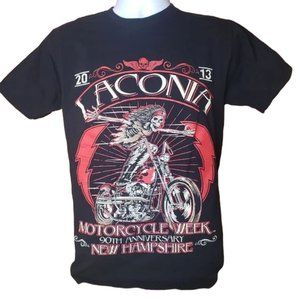 LACONIA 2013 INDIAN LARRY TRIBUTE T SHIRT SIZE MEDIUM